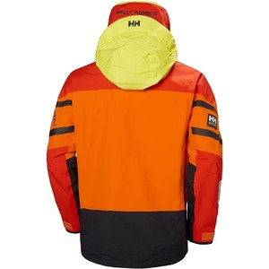 2019 Helly Hansen Skagen Offshore jas 33907 & broek 33908 Combi set Blaze Orange